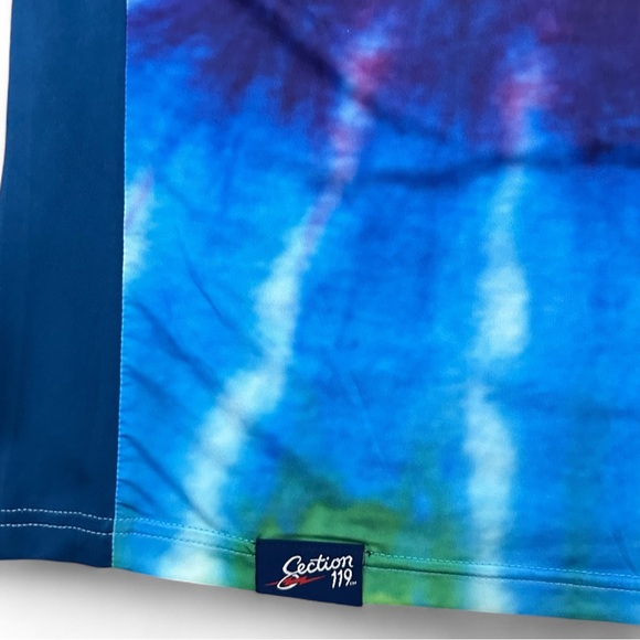 The Grateful Dead x Section 119 Rainbow Tie Dye UPF 50 Long Sleeve Swim Shirt - Picture 4 of 5